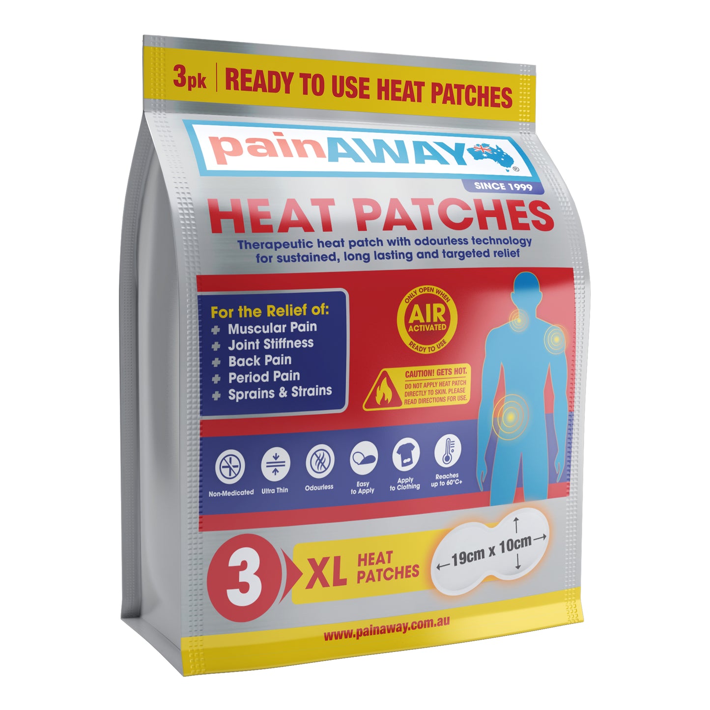PainAway Heat Patches XL 3Pk