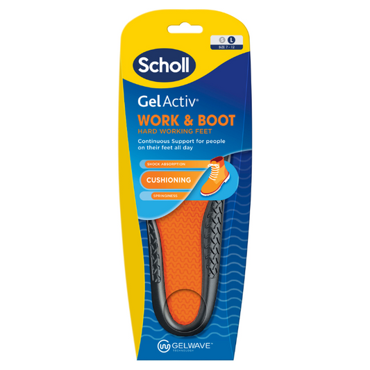 Scholl GelActiv Work & Boot Insoles Large 1 Pair
