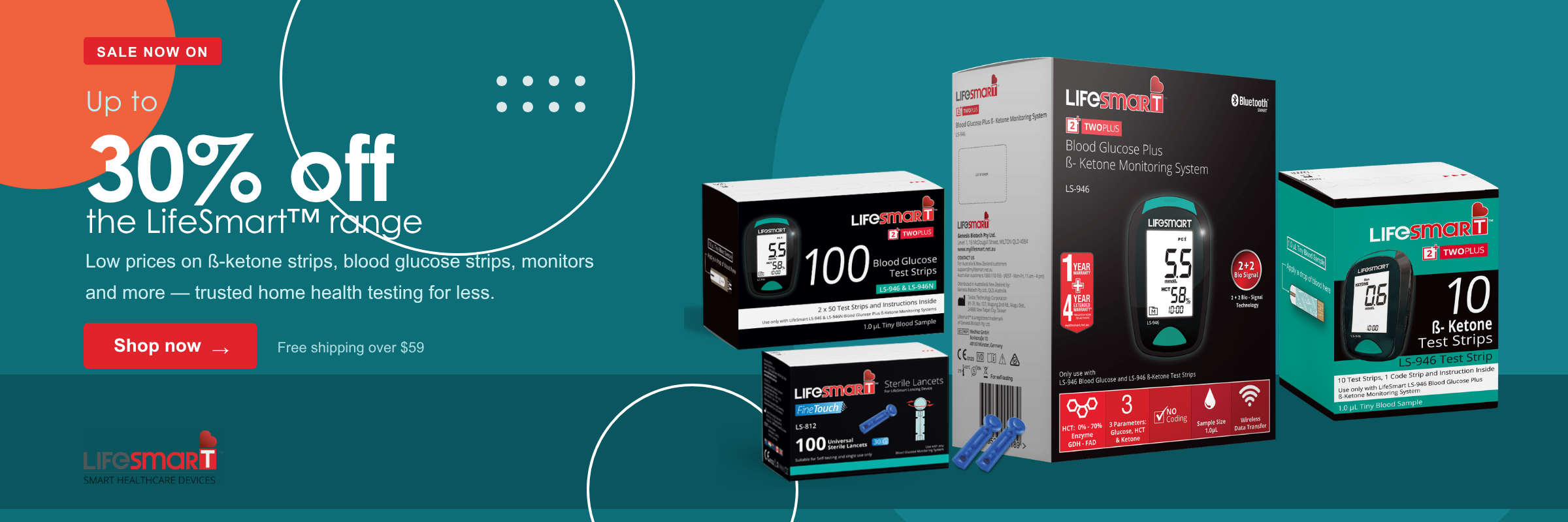 LifeSmart sale — up to 30% off blood glucose and ketone test strips and monitors