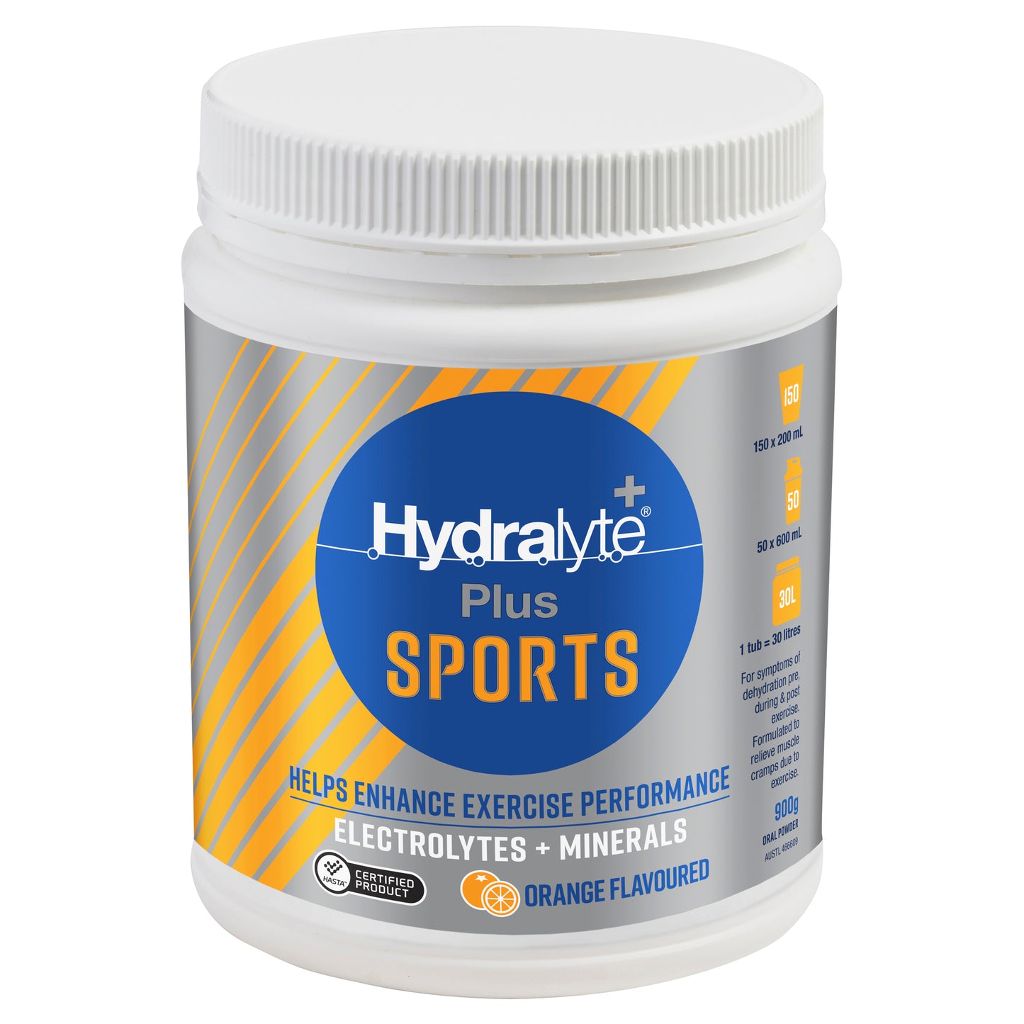 Hydralyte Plus Sports Orange Powder 900g