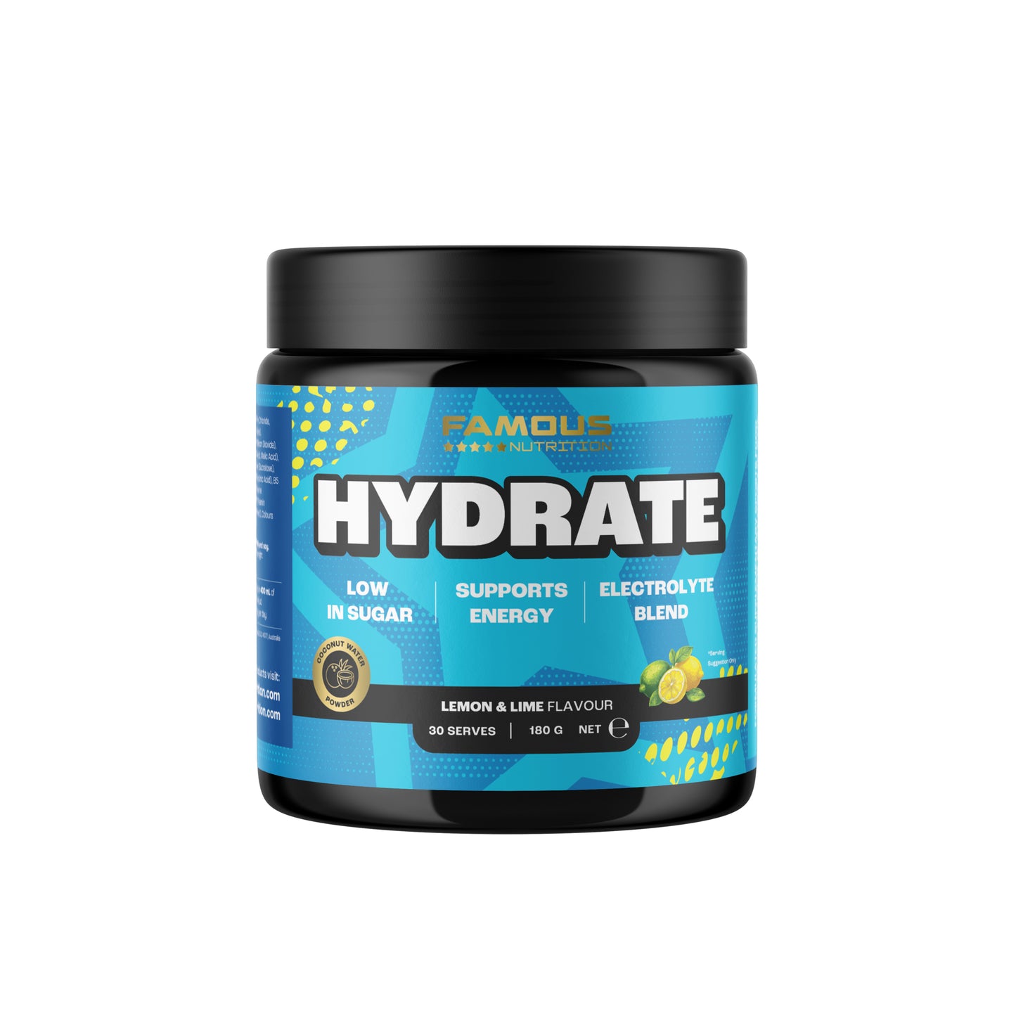 Famous Nutrition Hydrate Lemon & Lime 180g