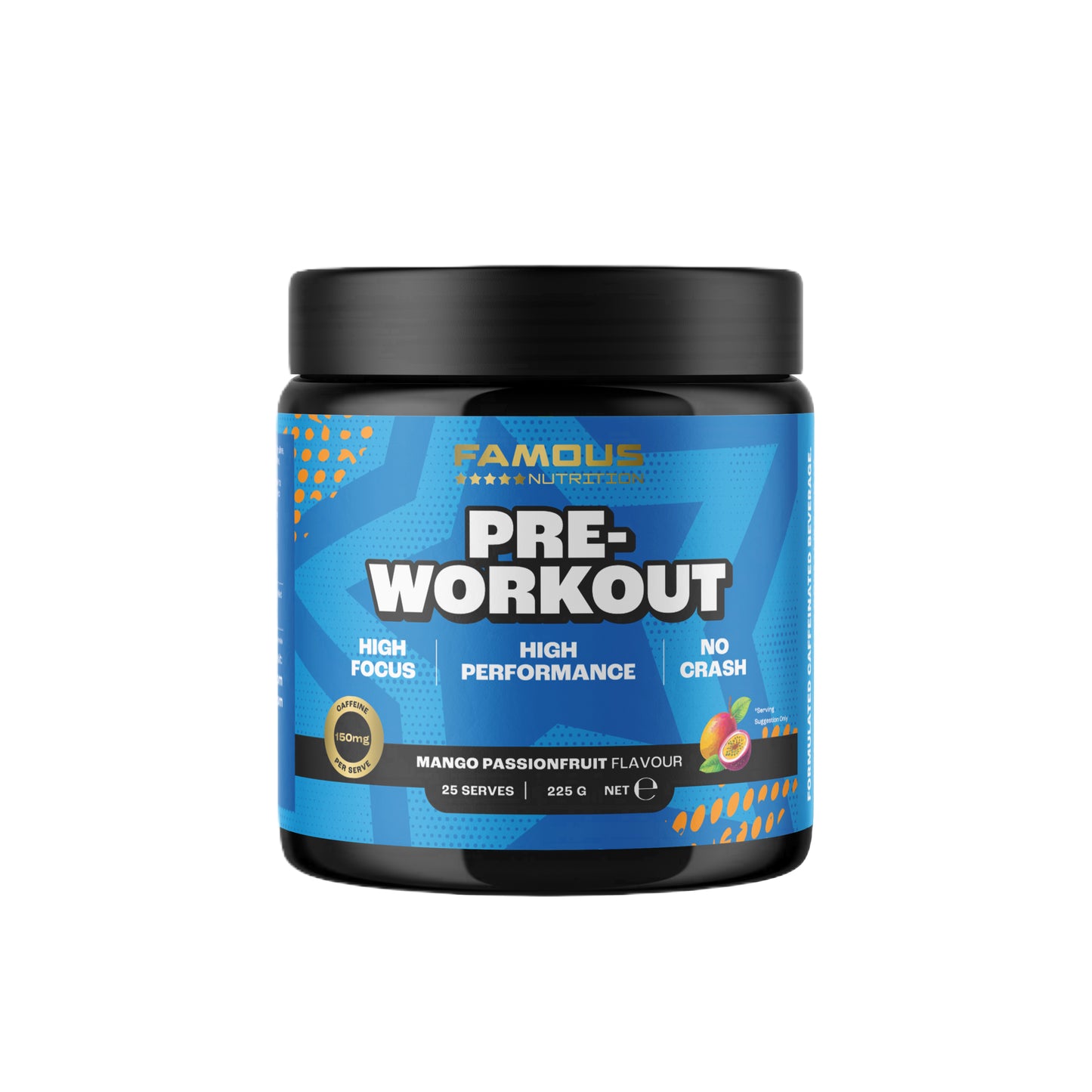Famous Nutrition Pre-Workout Mango Passion 225g