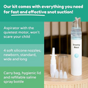 Snotty Boss Nasal Aspirator Kit – Motorised Baby Nasal Congestion Relief